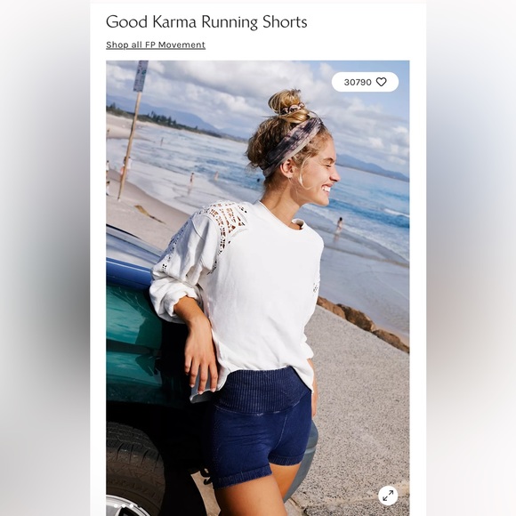 NWOT Free People Good Karma running shorts-size XL - Picture 3 of 5